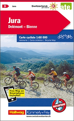 Online bestellen: Fietskaart 03 Jura, Delemont - Bienne | Kümmerly & Frey