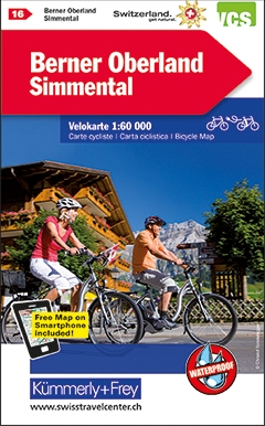 Online bestellen: Fietskaart 16 Berner Oberland - Simmental | Kümmerly & Frey