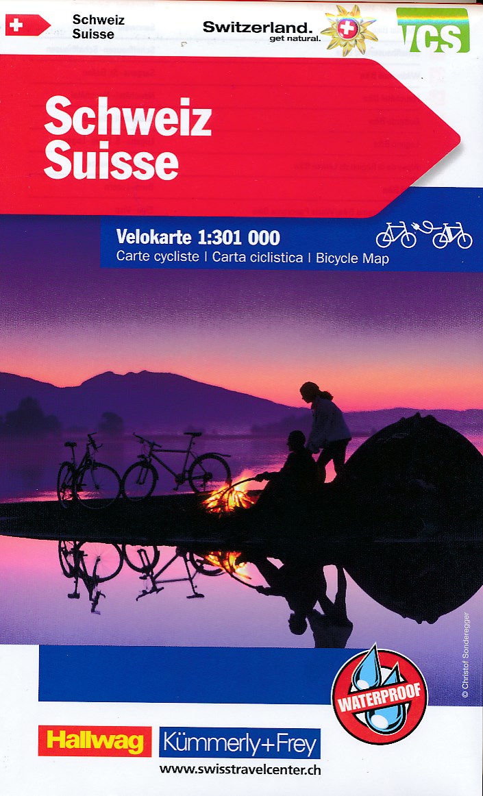 Online bestellen: Fietskaart Schweiz - Zwitserland | Kümmerly & Frey