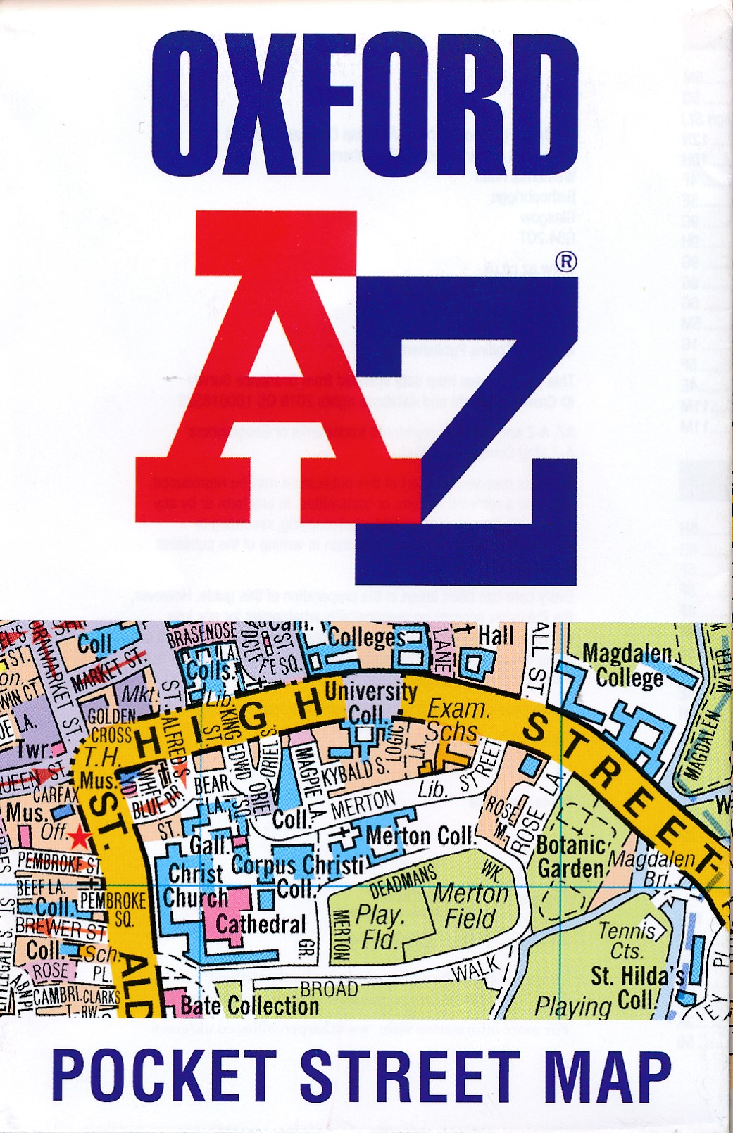 Online bestellen: Stadsplattegrond Oxford pocket street map | A-Z Map Company