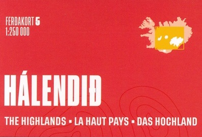 Online bestellen: Wegenkaart - landkaart 05 Halendid - Highland of Iceland - Binnenland IJsland | Ferdakort
