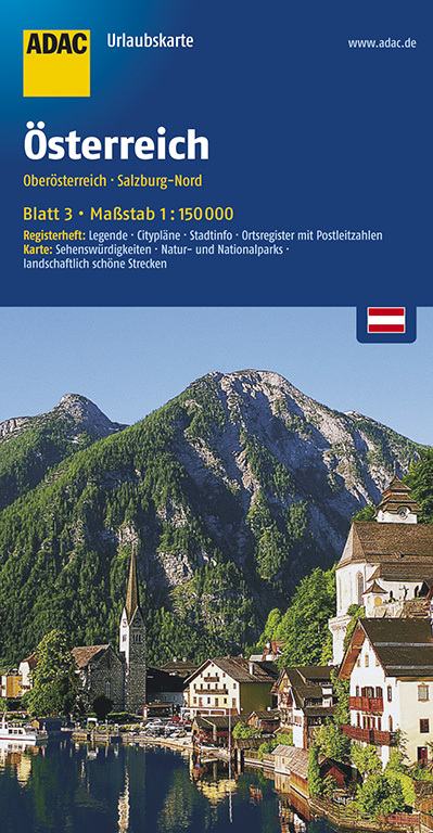 Online bestellen: Wegenkaart - landkaart 03 UrlaubsKarte Oberösterreich, Salzburg-Nord | ADAC