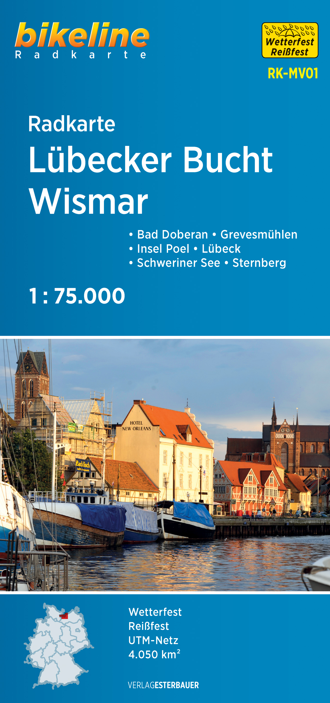 Fietskaart MV01 Bikeline Radkarte Radkarte Lübecker Bucht, Wismar | Es