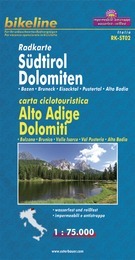 Fietskaart Radkarte Südtirol Dolomiten ST02 | Bikeline |