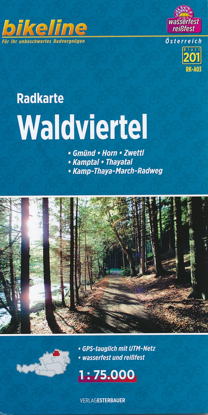 Online bestellen: Fietskaart A03 Bikeline Radkarte Waldviertel | Esterbauer