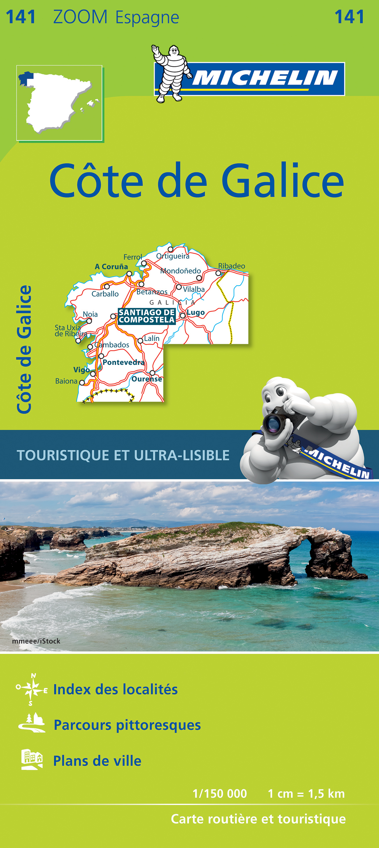 Online bestellen: Wegenkaart - landkaart 141 Galicië - Costa de Galicia | Michelin