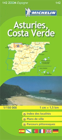 Fietskaart - wegenkaart Asturias Costa Verde | Michelin 142 | 