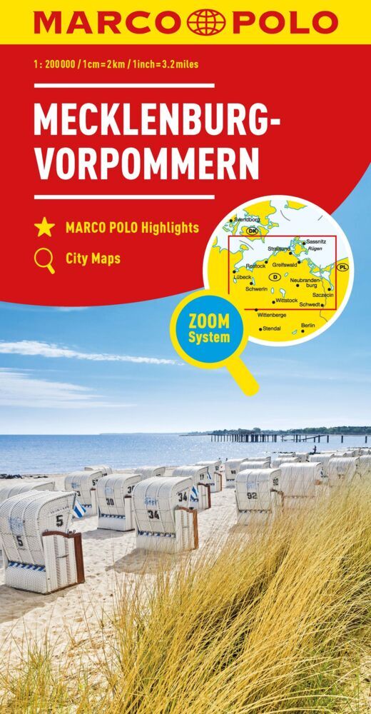 Online bestellen: Wegenkaart - landkaart D2 Mecklenburg Vorpommern | Marco Polo