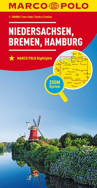 Online bestellen: Wegenkaart - landkaart D3 Niedersachsen Bremen Hamburg | Marco Polo