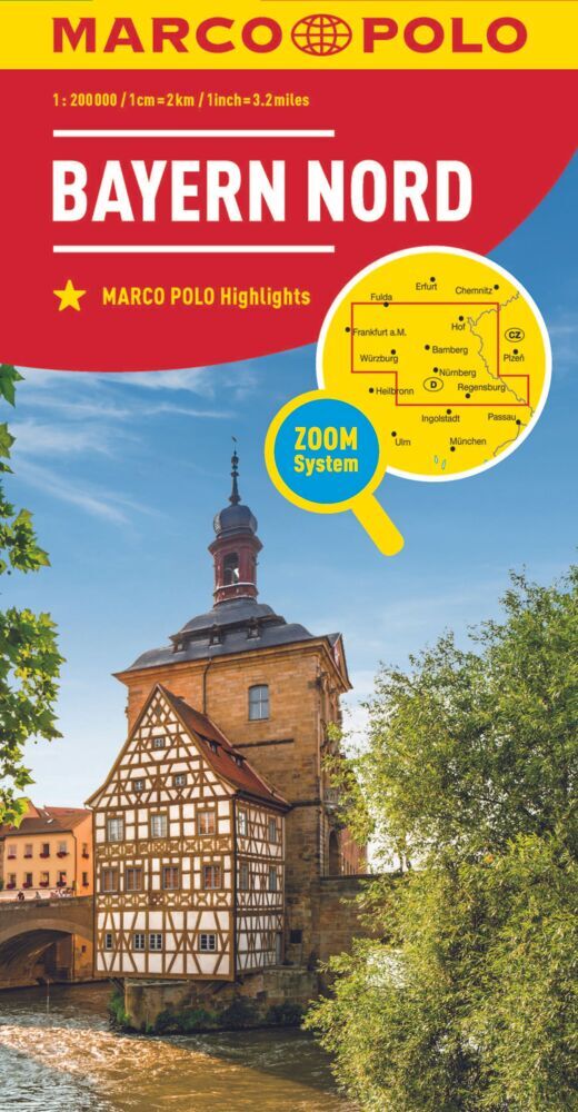 Online bestellen: Wegenkaart - landkaart D12 Beieren - Bayern Nord | Marco Polo
