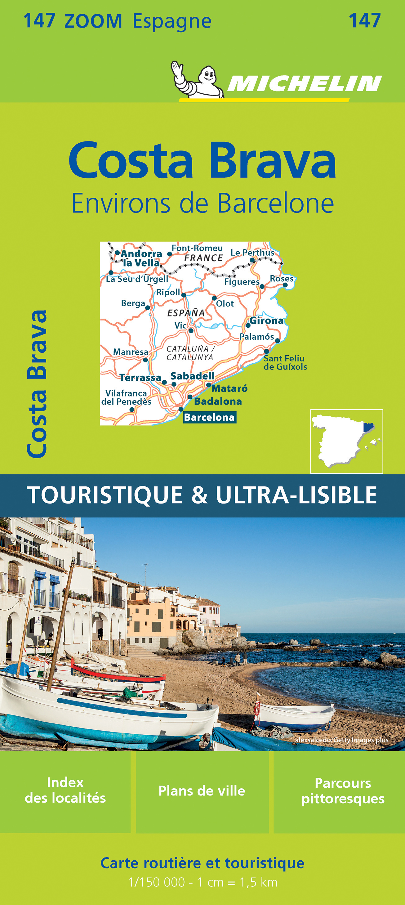 Online bestellen: Wegenkaart - landkaart 147 Barcelona y alrededores Costa Brava | Michelin