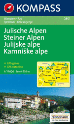 Wandelkaart - Fietskaart WK 2801 Julische Alpen - Steiner Alpen | Kompass | 