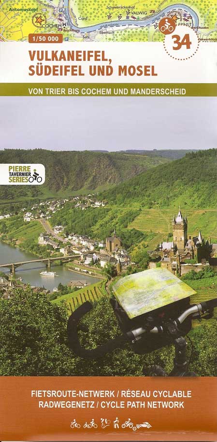 Online bestellen: Fietskaart 34 Fietsroute-Netwerk Vulkan Eifel, Sud Eifel en Mosel - Cochem, Trier | Sportoena