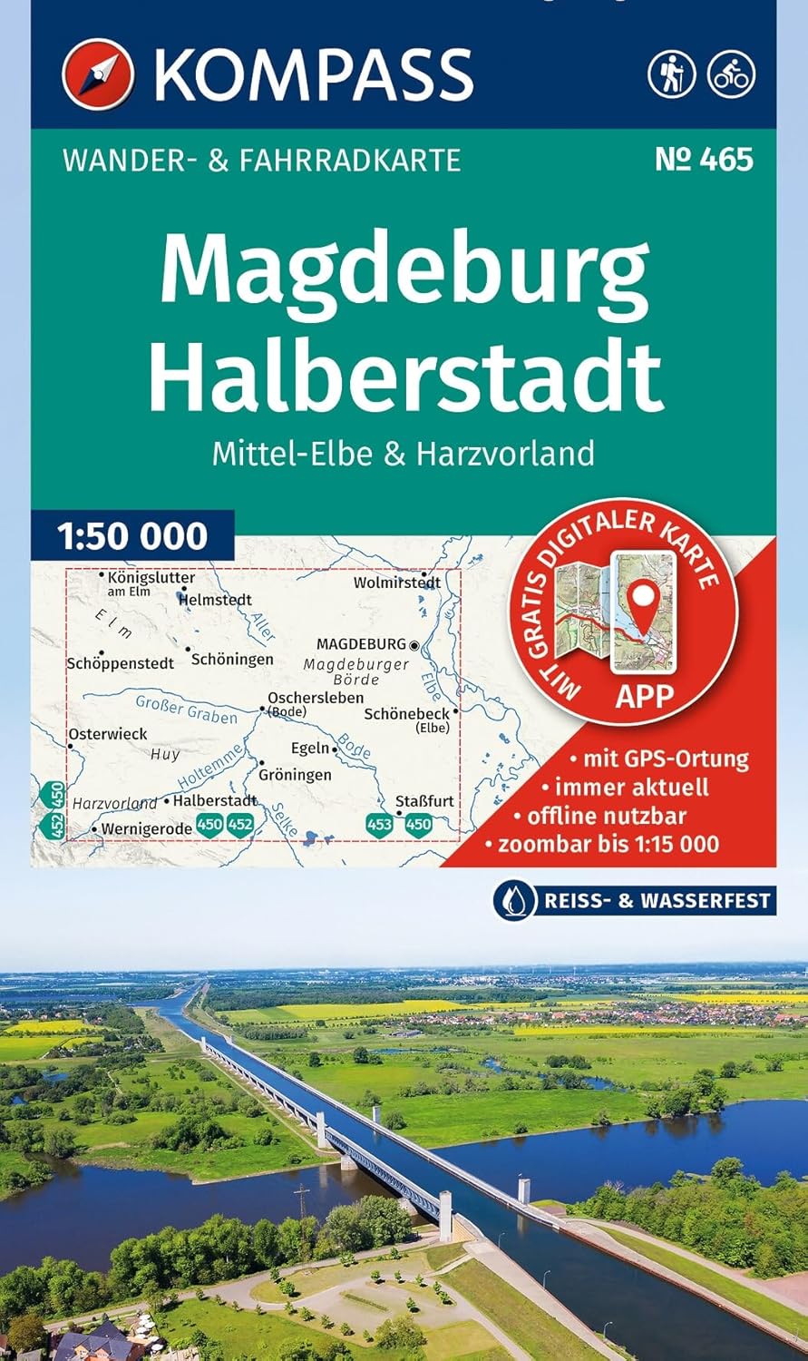 Wandelkaart 456 Magdeburg - Dessau - Lutherstadt Wittenberg | Kompass
