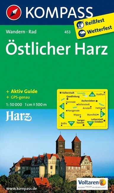 Online bestellen: Wandelkaart 453 Östlicher Harz | Kompass