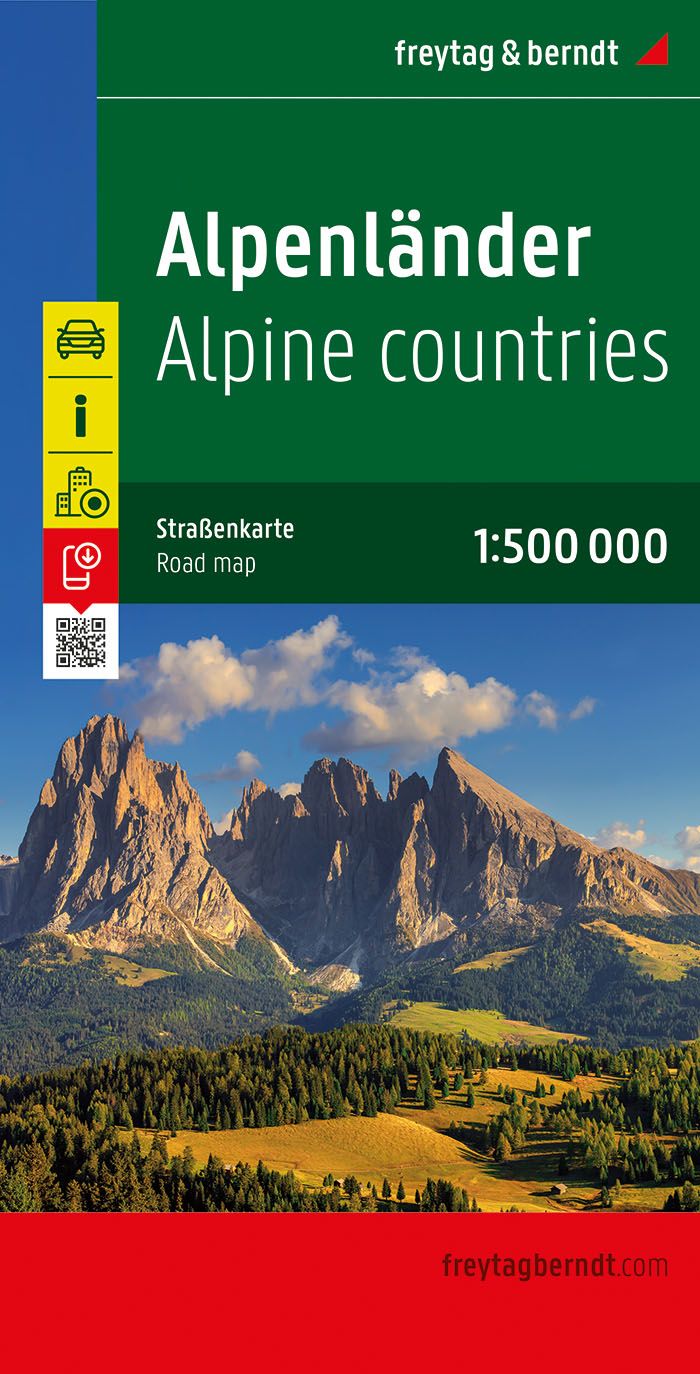 Online bestellen: Wegenkaart - landkaart the Alps - Alpenlander - Alpen | Freytag & Berndt