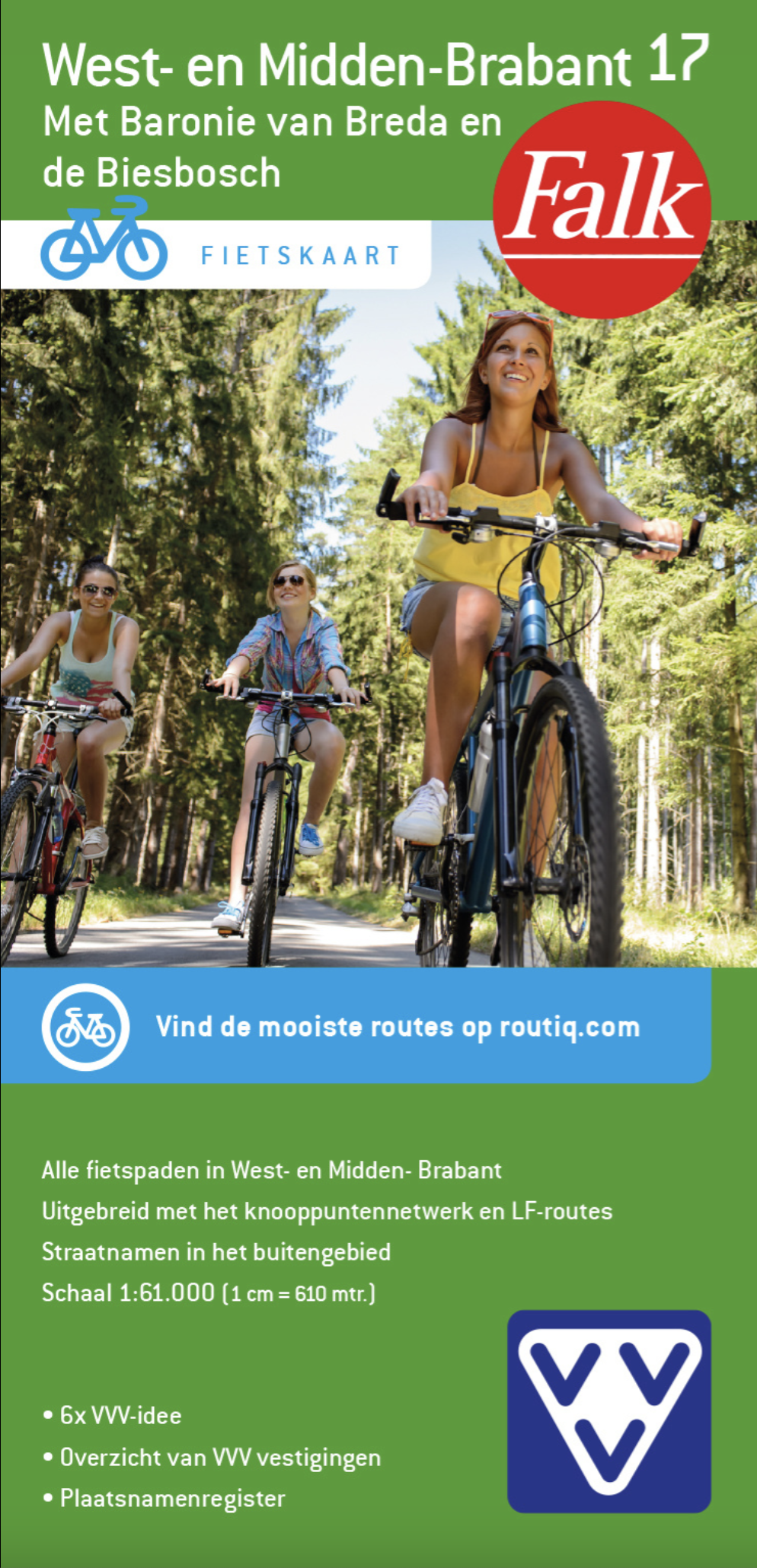 Online bestellen: Fietskaart 17 West- en Midden Brabant ( Met knooppuntennetwerk) | Falk