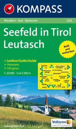 Wandelkaart 026 - Seefeld in Tirol - Leutasch | Kompass | 