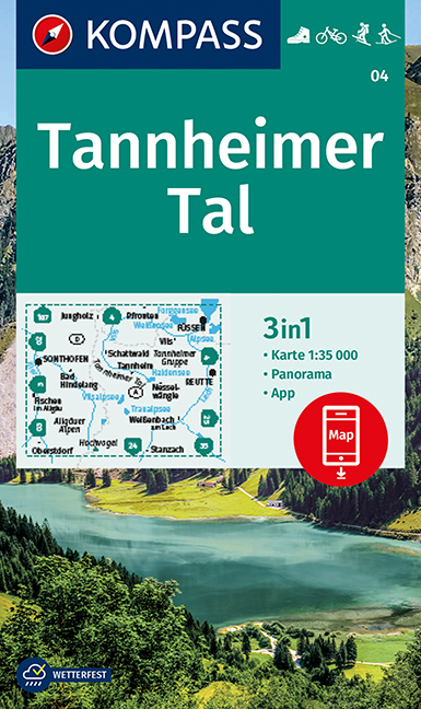 Online bestellen: Wandelkaart 04 Tannheimer Tal | Kompass