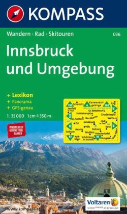 Wandelkaart 036 - Innsbruck und Umgebung | Kompass | 