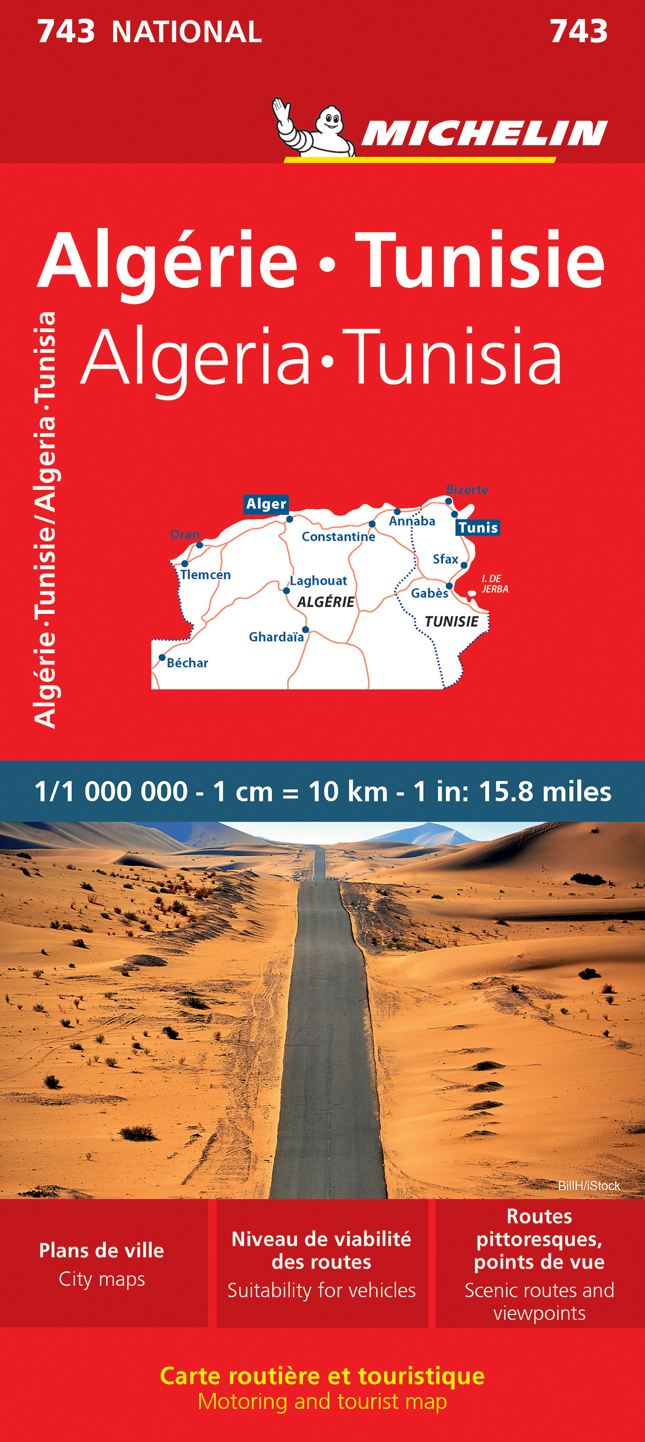 Wegenkaart - landkaart 743 Algerije - Tunesië | Michelin de zwerver
