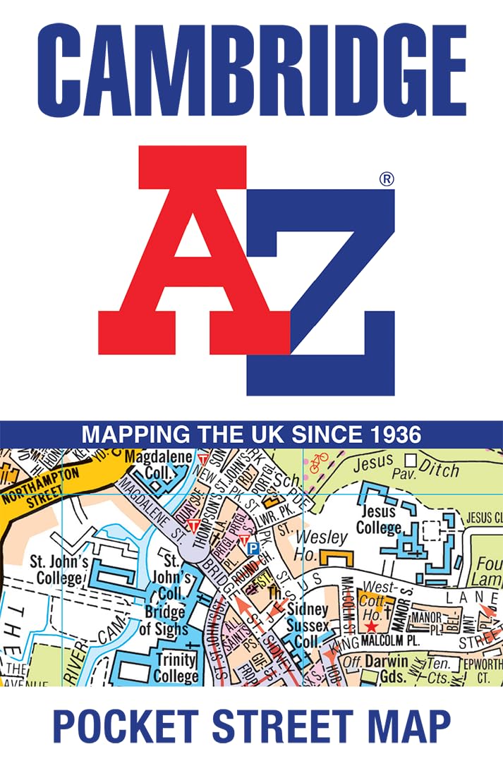 Online bestellen: Stadsplattegrond Pocket Street Map Cambridge | A-Z Map Company