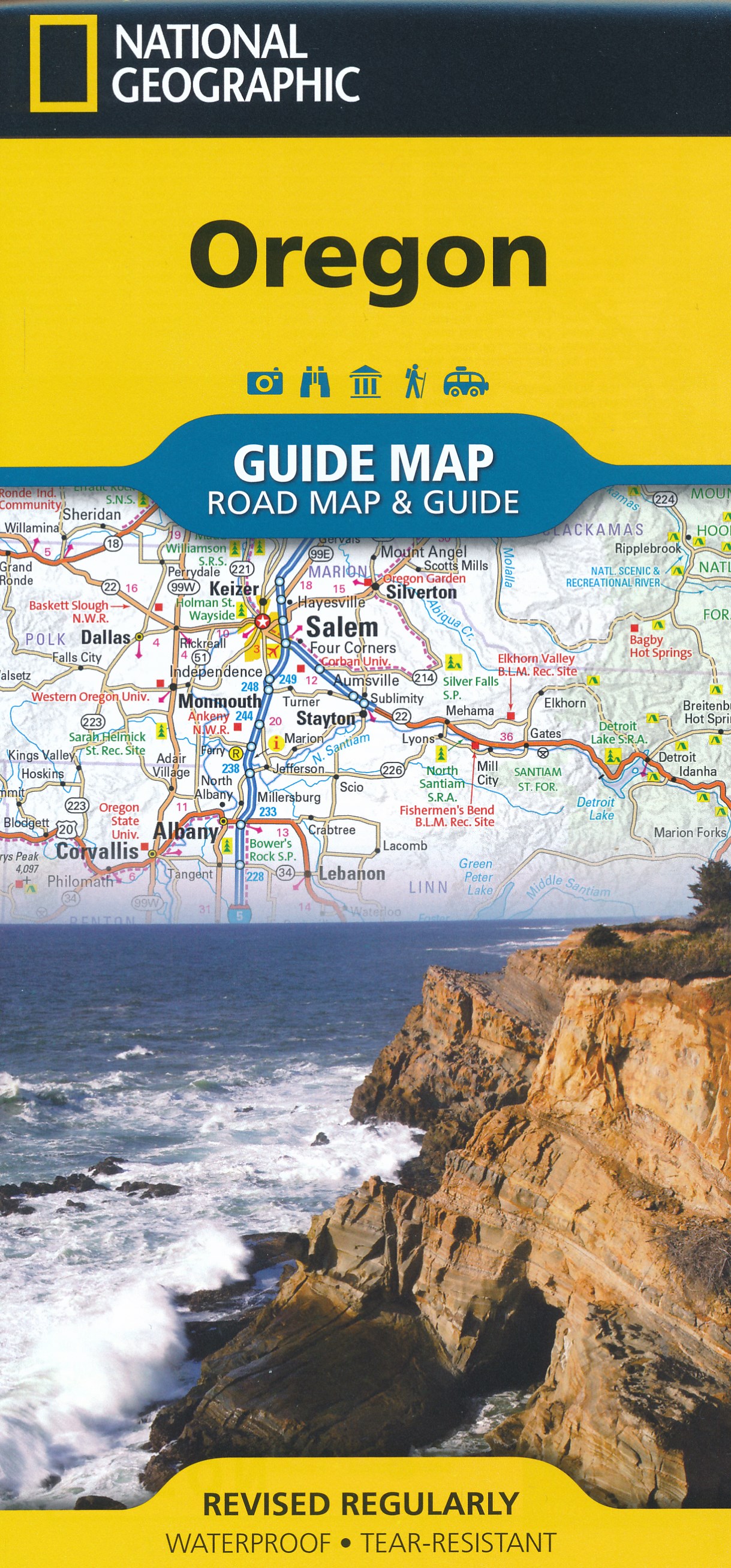 Online bestellen: Wegenkaart - landkaart Guide Map Oregon | National Geographic