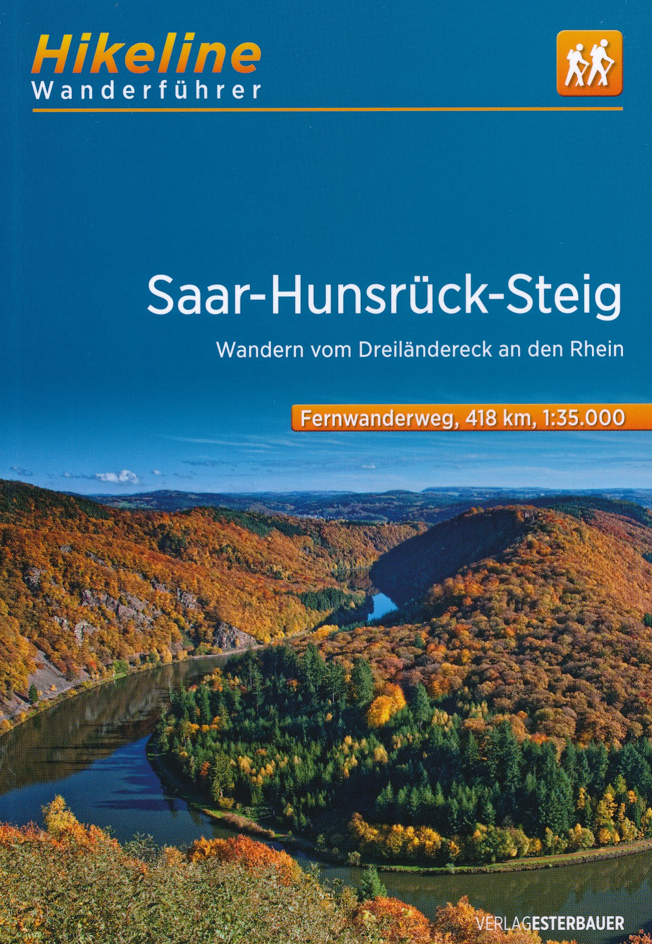 Online bestellen: Wandelgids Hikeline Saar-Hunsrück Steig | Esterbauer