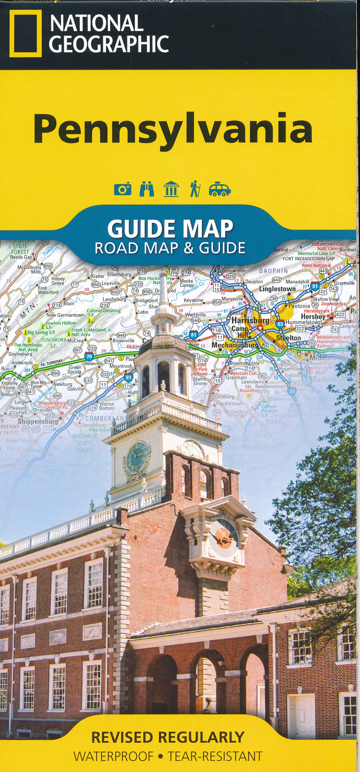 Online bestellen: Wegenkaart - landkaart Guide Map Pennsylvania | National Geographic