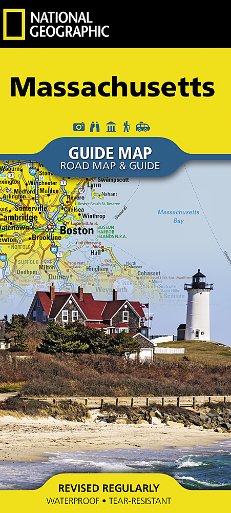 Online bestellen: Wegenkaart - landkaart Guide Map Massachusetts | National Geographic