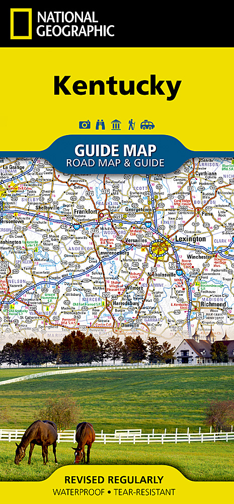 Online bestellen: Wegenkaart - landkaart Guide Map Kentucky | National Geographic