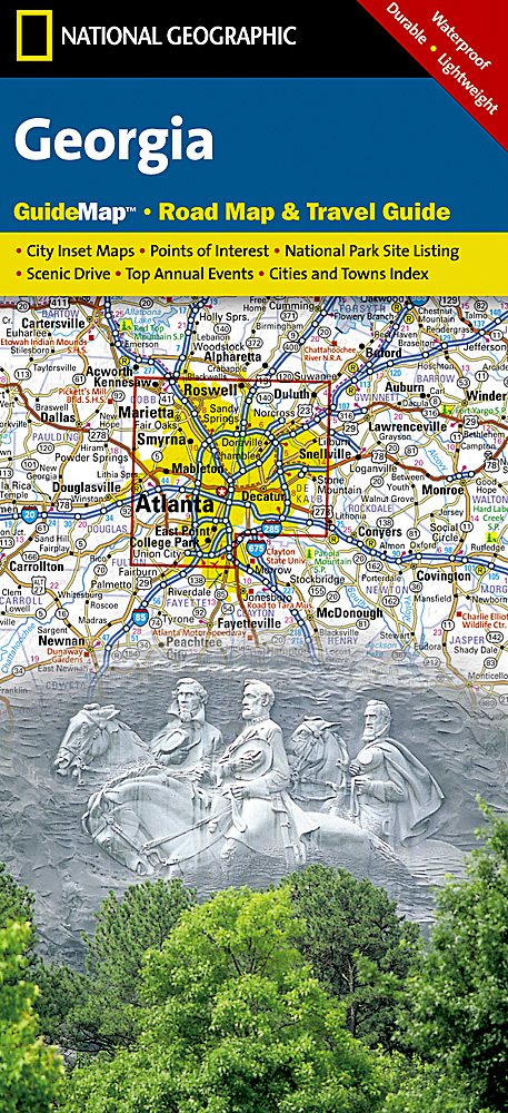 Wegenkaart - landkaart State Guide Map Georgia (USA) | National Geogra