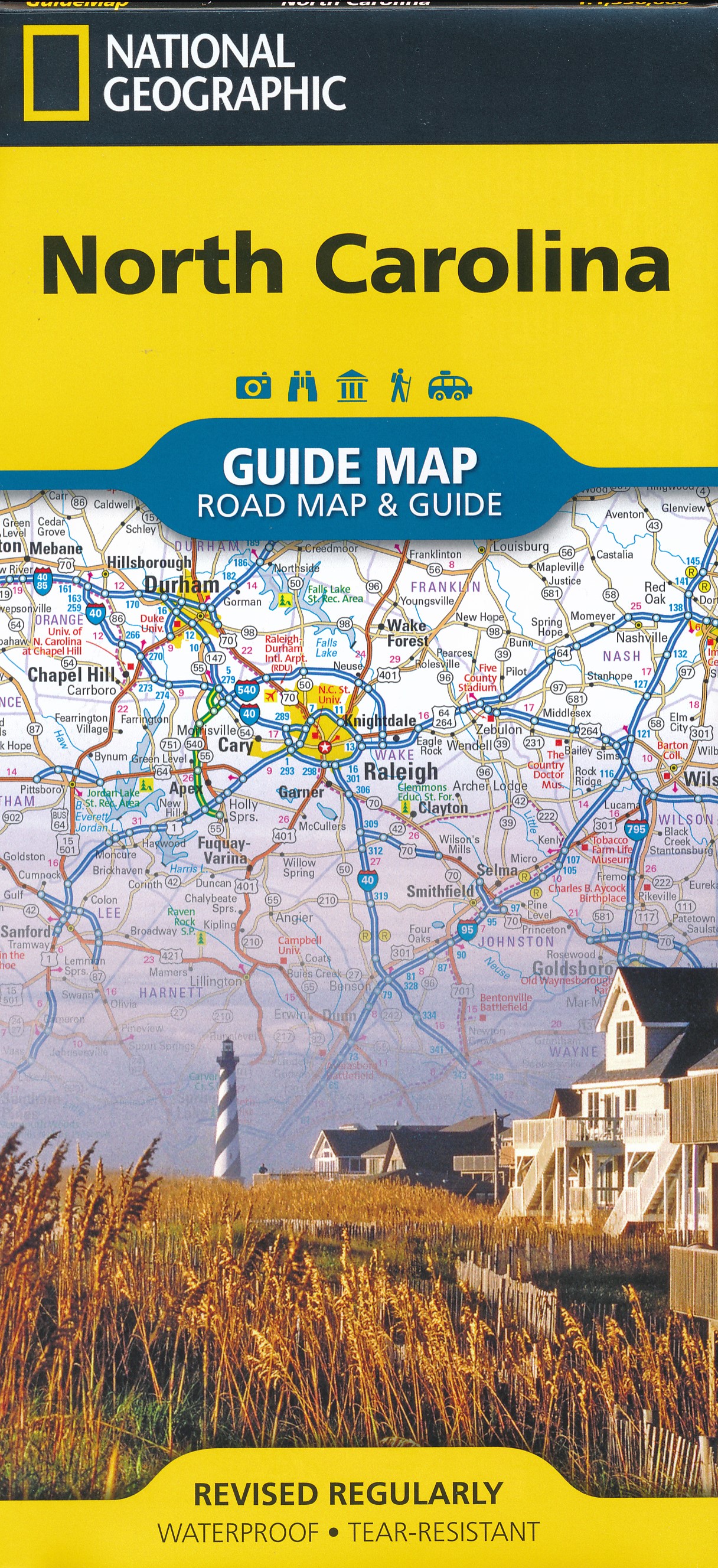 Online bestellen: Wegenkaart - landkaart Guide Map North Carolina | National Geographic