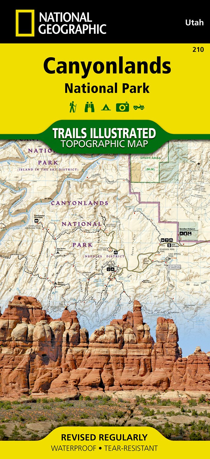 Online bestellen: Wandelkaart - Topografische kaart 210 Canyonlands National Park | National Geographic