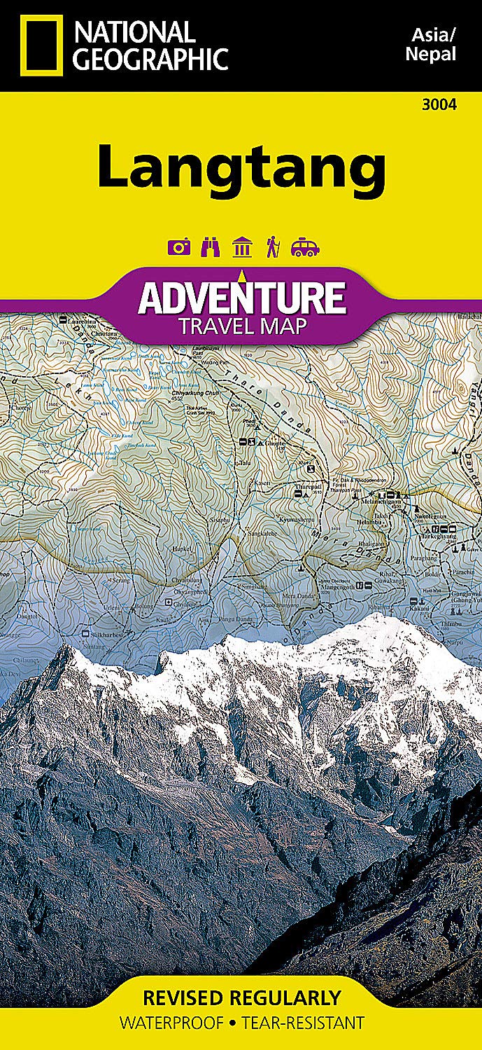 Online bestellen: Wandelkaart 3004 Adventure Map trekkingmap Langtang - Nepal | National Geographic