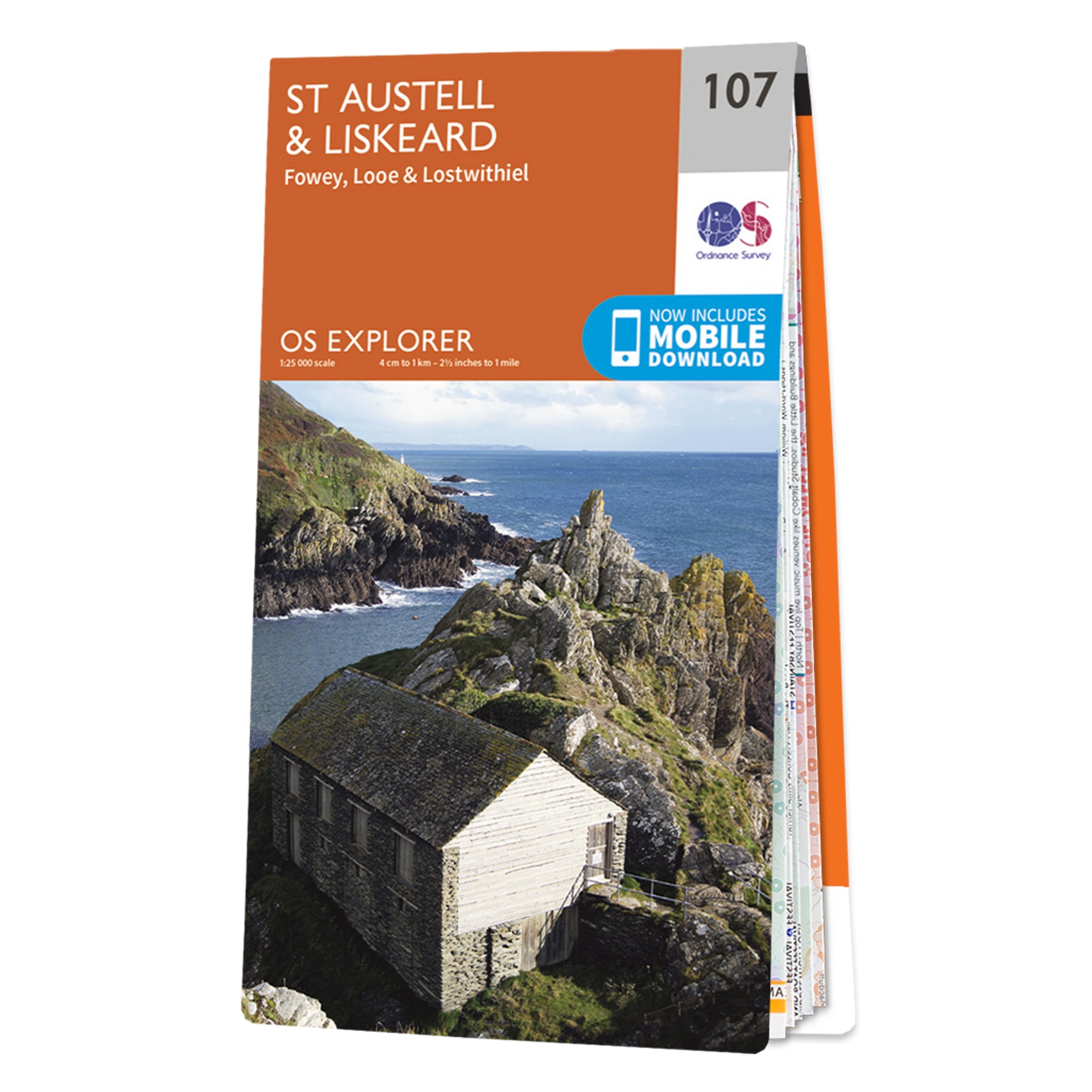Online bestellen: Wandelkaart - Topografische kaart 107 OS Explorer Map St Austell & Liskeard | Ordnance Survey