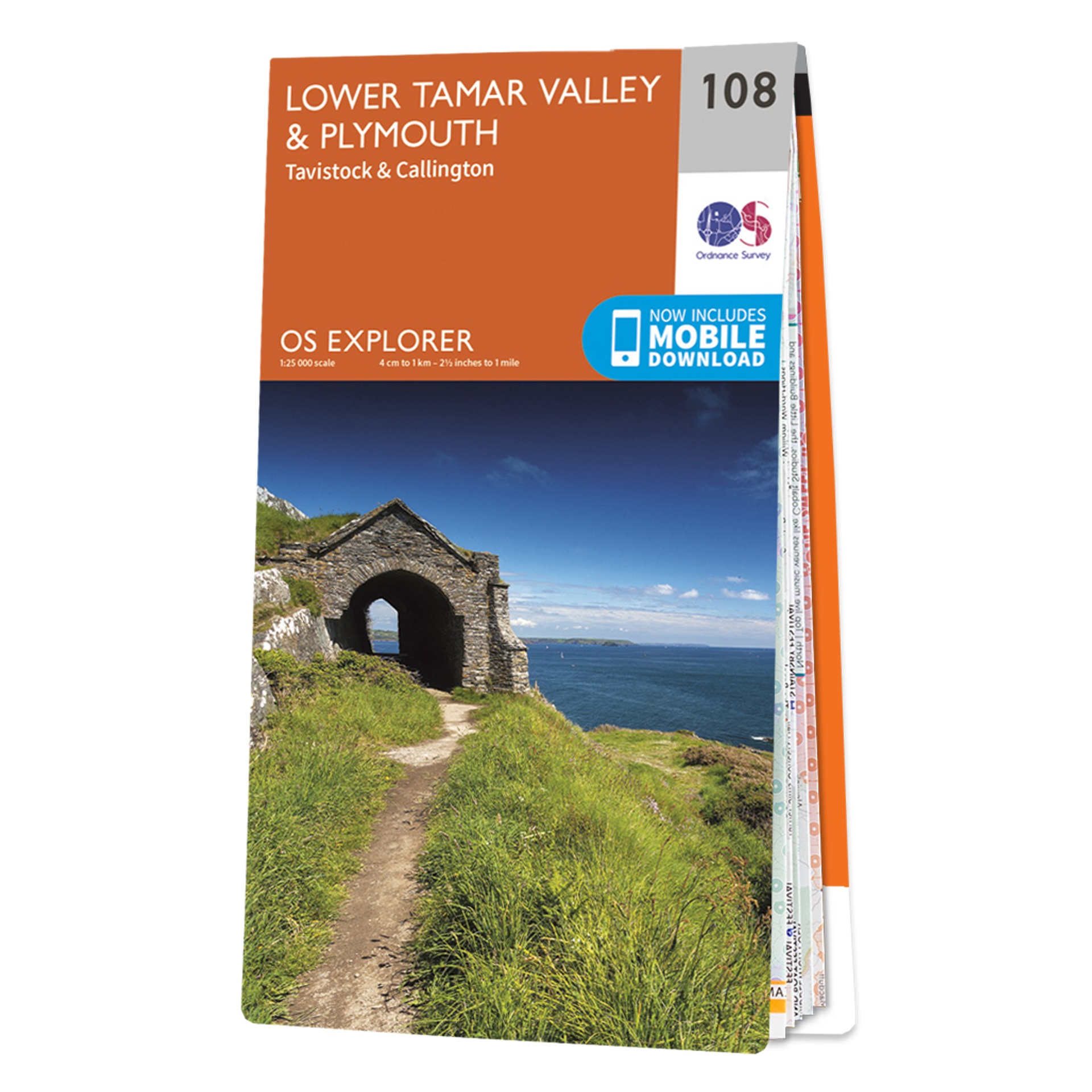 Online bestellen: Wandelkaart - Topografische kaart 108 OS Explorer Map Lower Tamar Valley & Plymouth | Ordnance Survey