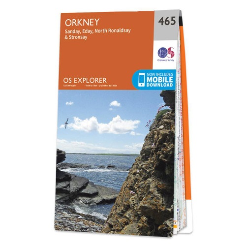Online bestellen: Wandelkaart - Topografische kaart 465 OS Explorer Map Orkney - Sanday, Eday, North Ronaldsay & Stronsay | Ordnance Survey