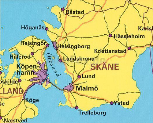 Kaart Denemarken En Zweden | doormelle