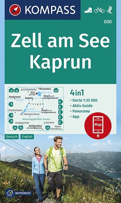 Online bestellen: Wandelkaart 030 Zell am See - Kaprun | Kompass