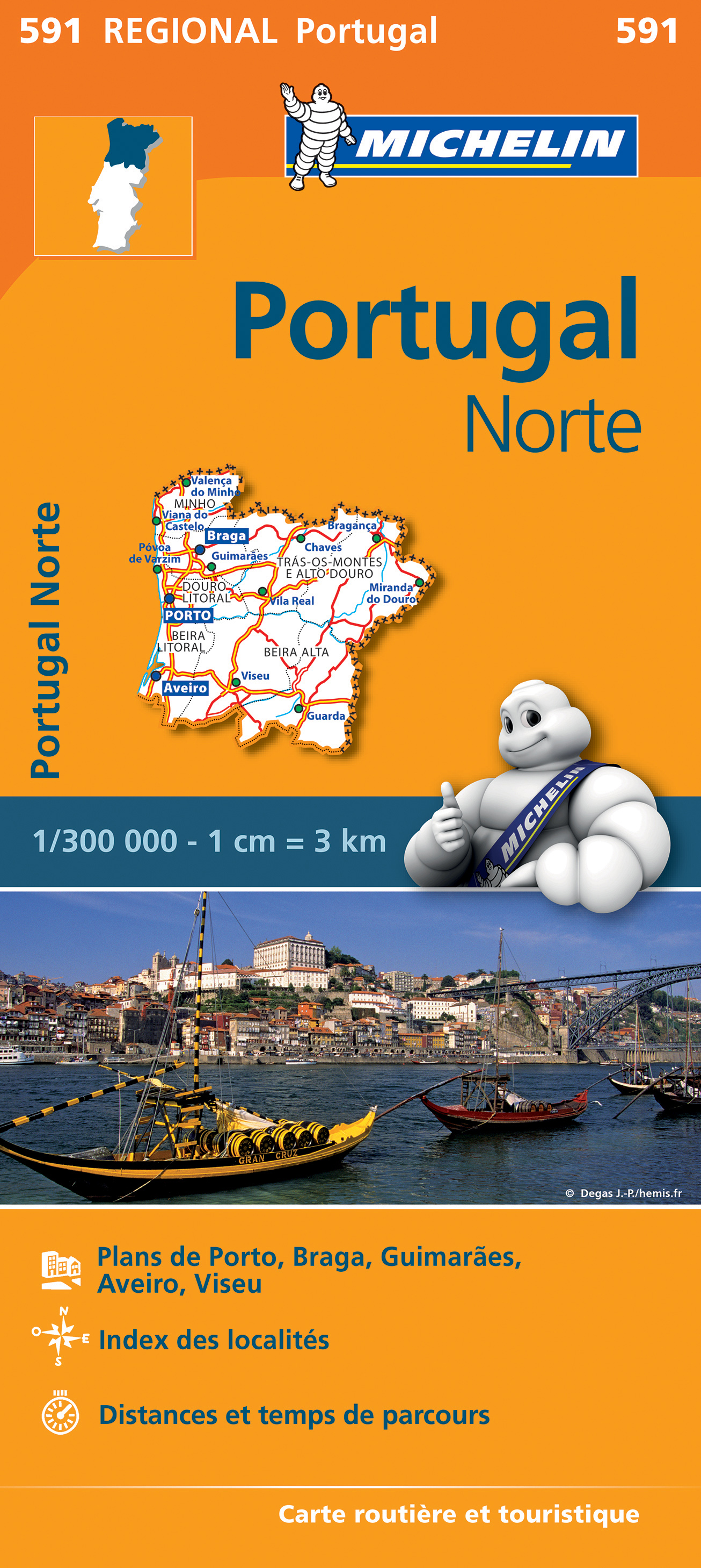Online bestellen: Wegenkaart - landkaart 591 Noord Portugal | Michelin
