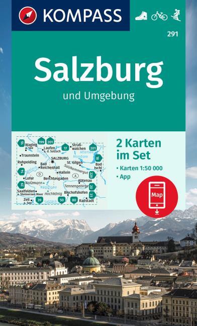 Online bestellen: Wandelkaart 291 Salzburg | Kompass