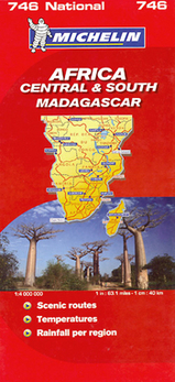 Wegenkaart - landkaart 746 Afrika zuid en centraal | Michelin | 