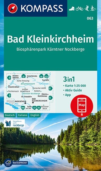 Online bestellen: Wandelkaart 063 Bad Kleinkirchheim | Kompass