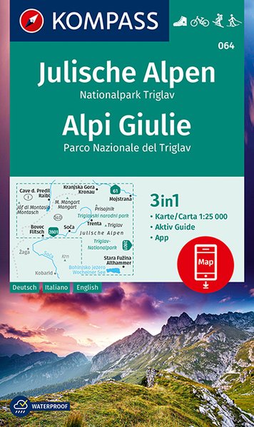 Online bestellen: Wandelkaart 064 Julische Alpen - Alpi Giulie | Kompass