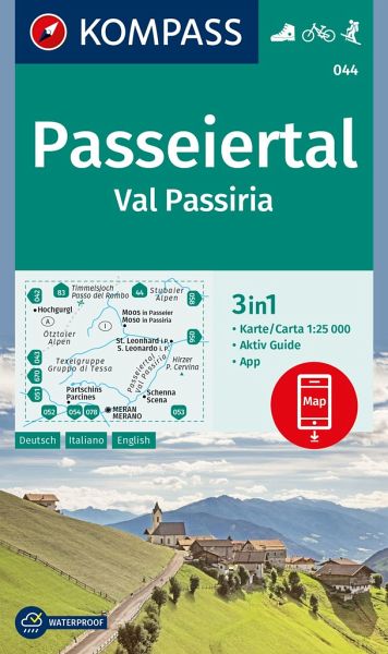 Online bestellen: Wandelkaart 044 Passeiertal - Val Passiria | Kompass