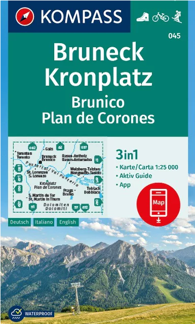 Wandelkaart 045 Bruneck, Kronplatz | Kompass