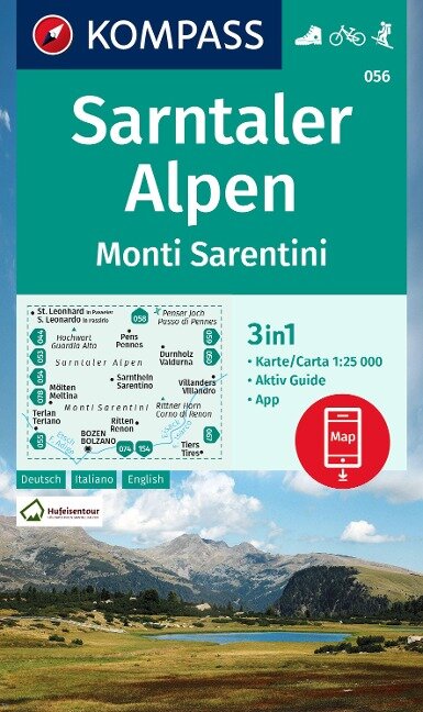 Online bestellen: Wandelkaart 056 Sarntaler Alpen - Monti Sarentini | Kompass