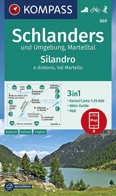 Online bestellen: Wandelkaart 069 Schlanders und Umgebung - Silandro e dintorni | Kompass