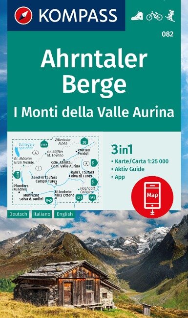 Online bestellen: Wandelkaart 082 Ahrntaler Berge - Monti della Valle Aurina | Kompass